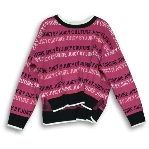188. Juicy Couture Cute Pink, black and white pullover Sweater size Medium NWT - Picture 5 of 7